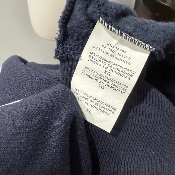 Champion Men's Navy Hoodie Sweater - Picture 8 of 8